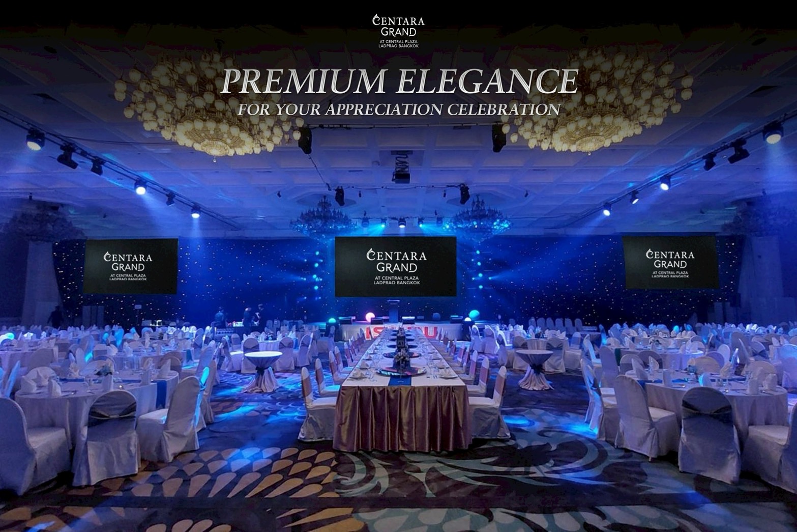 Ballroom and main function space at Centara Grand at Central Plaza Ladprao Bangkok